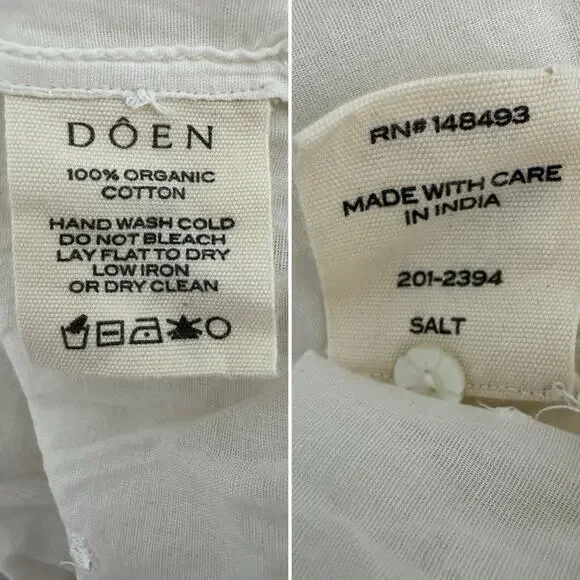 DOEN Rosabella Embroidered Midi Dress bow lace salt white size XS - Picture 12 of 16